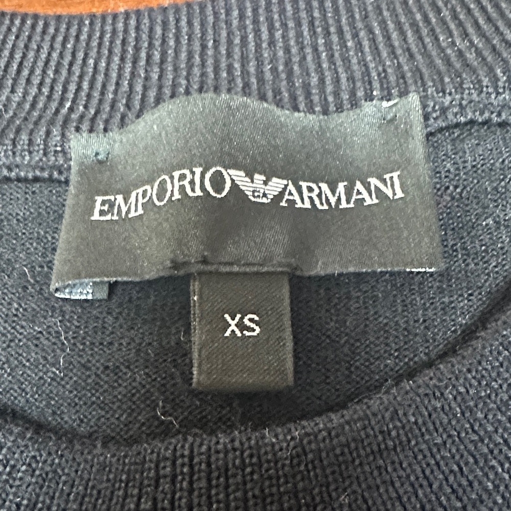 Emporio Armani Navy & Red Tie-Dye Ombre Sweater – Women’s Medium Size XS - Picture 4 of 12